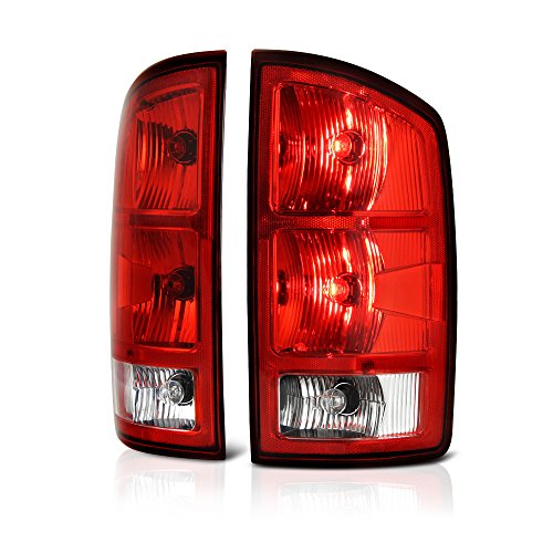 [For 2002-2006 Dodge RAM 1500 2500 3500 Pickup Truck] OE-Style Red Lens Tail Light Lamp Assembly w Circuit Board, Driver & Passenger Side