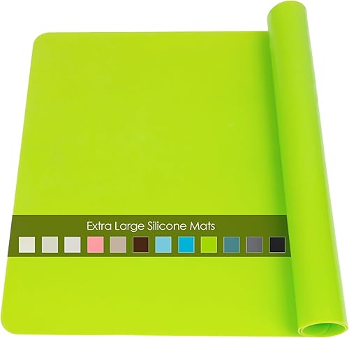 Miniatura 33 de Tapete de silicona extragrande para niños, hoja de silicona grande para manualidades, tapete antiadherente para hornear, resistente al calor, mantel