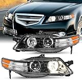 JSBOYAT HID Headlight Assembly Pair for 2007-2008 Acura TL Type-S Model OEM Headlamp (Driver & Passenger Side)