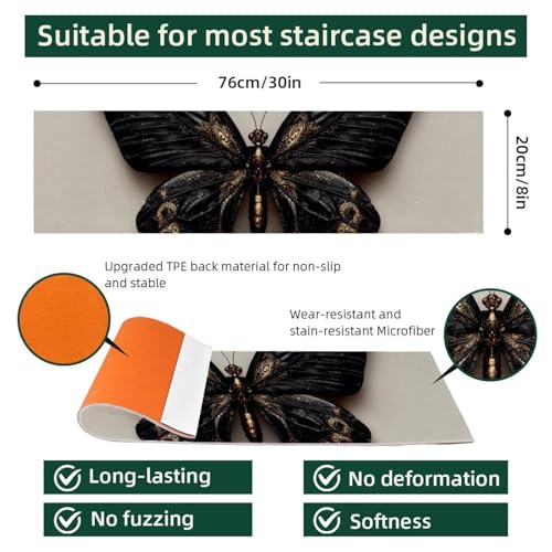 Tapis d'escalier antidérapants lavables et réutilisables 15 pièces - 5