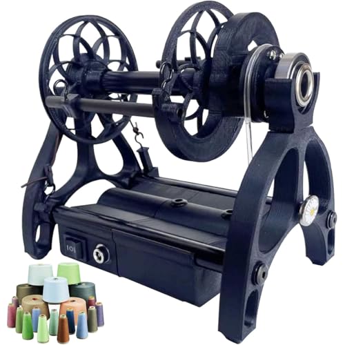 GYQSSD Electric Spinning Wheel, 4Oz Automatic Yarn Winding Machine with 3 Spools, 800rpm Adjustable Speed Yarn Spinner, Forward and Reverse, for Yarn Weaving Blendin
