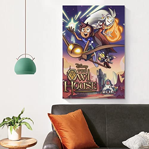 Fotuven Owl House Cartoon Character Classic Poster Canvas Art Poster Poster Decorative Painting Canvas Wall Art Living Room Posters Bedroom Painting 12X18Inch(30X45Cm) #TOP3