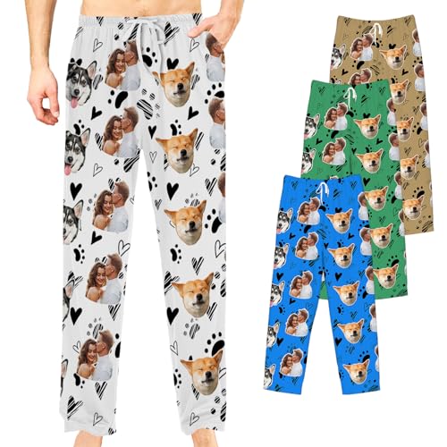 Casual Sleepwear Custom Pajama Pants Personalized Pajamas Pants with Photo with Pockets for Men
