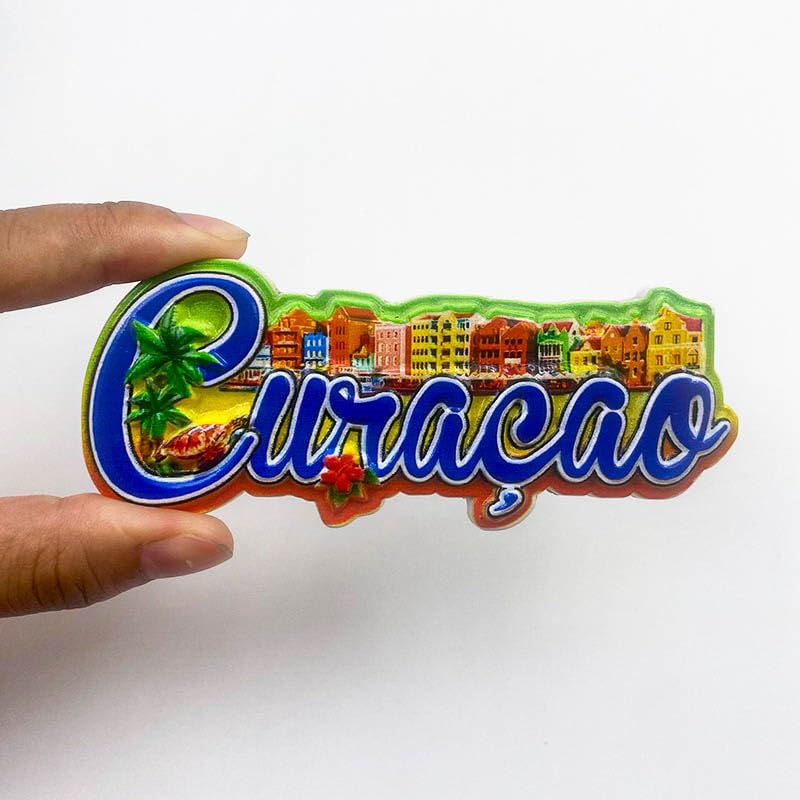 Imán decorativo para refrigerador Curacao, 4.5 x 11.5 cm miniatura 3