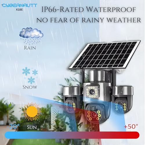 Image of XUGA Cybernautt X18E 18MP Dual Solar 4G Sim Camera | 18MP advanced solar powered 4G SIM camera. Mobile operated triple lenses require no electrical wiring. Great for farms.