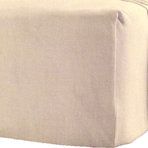 Flannelette Fitted Sheet, Cream, King Size 100 % Brushed Thermal Cotton by Linenstowelsquilts Cover