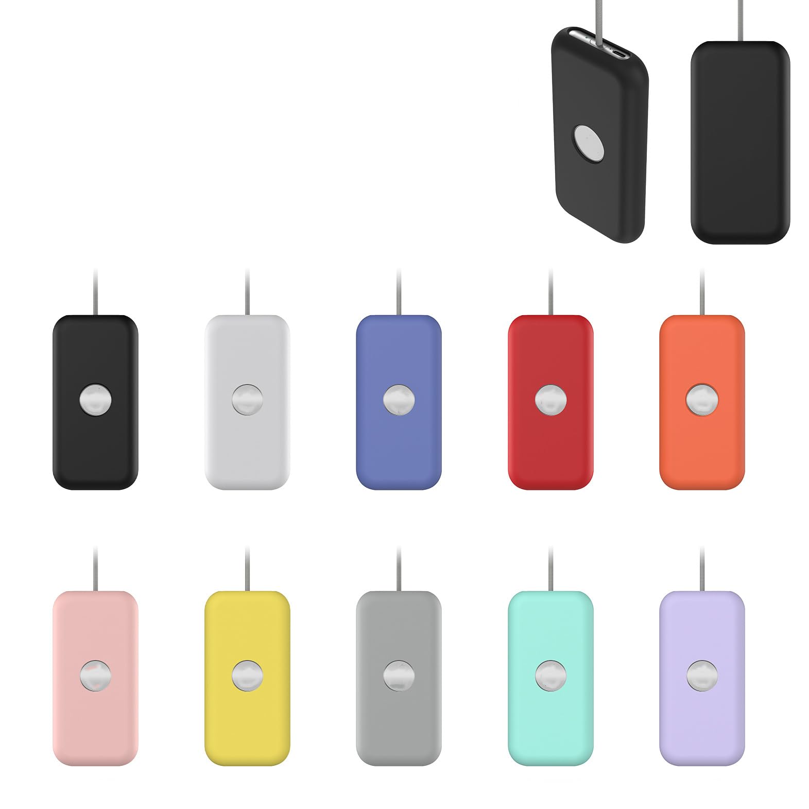 Etui en Silicone pour Vision Pro Batterie, étui de Protection, Housse de Protection, Antichoc et Anti-Rayures (Blanc)