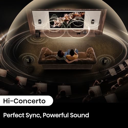 Image of Hisense HT Saturn 4.1.2Ch Sound Bar with Wireless Subwoofer, Dolby Atmos, DTS:X, Bluetooth 5.3, EzPlay, 4K HDMI Pass Through, Roku TV Ready, HDMI /AUX /ARC /Optical /USB, 5 EQ Modes, Hi Concerto