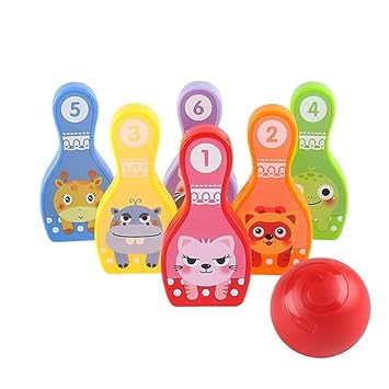 MontyMaestro -Wooden Bowling Game Mini Bowling Set for Kids Bowling Game Set Kids Bowling Set Bowling Game for Kids Birthday Gift for Boys and Girls