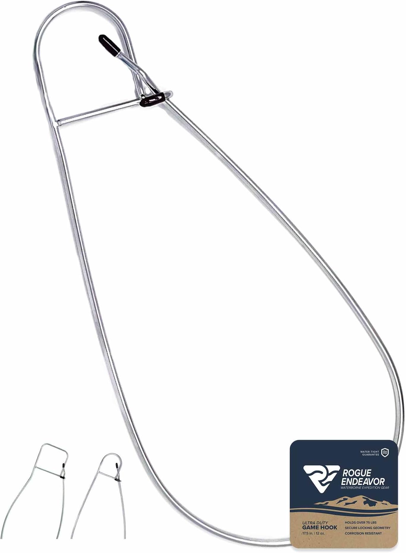 Rogue Endeavor® Large Stainless Steel Spearfishing Stringer & Big Game Clip- Spearfishing,Kayak Fishing & Scuba Diving - Sharpened Tip with Puncture Guards …