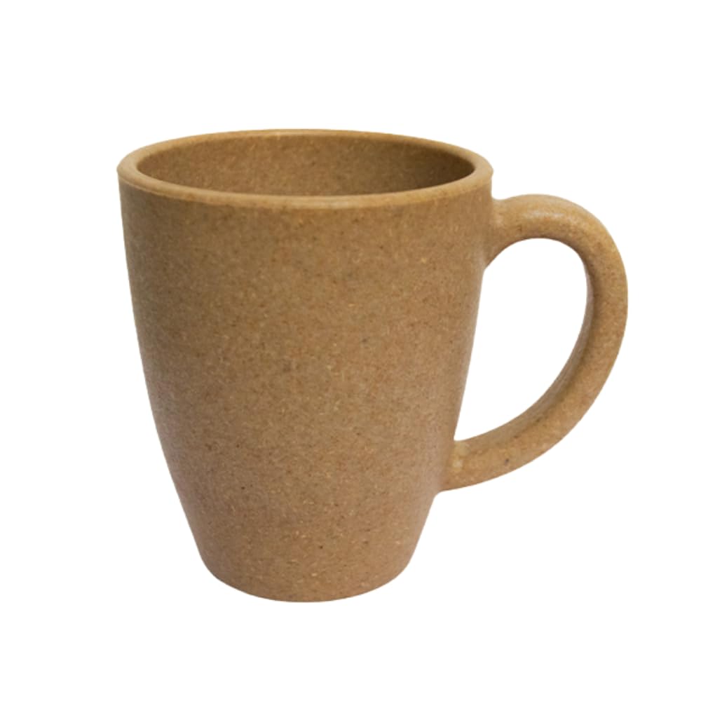 Irida Naturals Planet Friendly Coffee Mug - Microwave Safe Mugs for Hot and Cold, Coffee Cup Made with Rice Husk & Bamboo Fibers, Natural Matte Finish Mug Set, 300ML (Soft Beige)