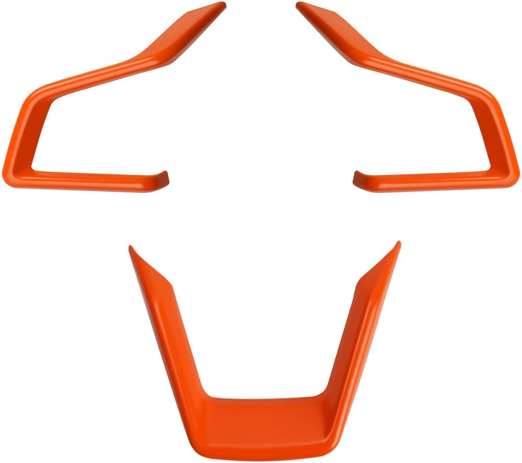 Auovo Steering Wheel Cover Trims for Subaru Crosstreck Outback Legacy Accessories 2018-2025 2026 Steering Wheel Panel Frame Covers for Subaru Impreza 2017-2026/19-26 Forester/Ascent 2018-2026 (Orange)