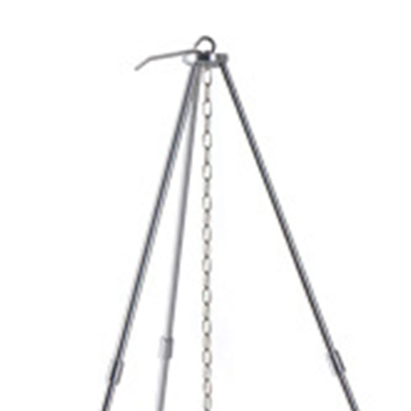 Treppiede da Cucina Pieghevole per Falò - Treppiede in Lega di Alluminio Accessori da Campeggio con Catena E Borsa per Il Trasporto - Ideale per Il Campeggio All'aperto
