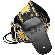 PREMIUM QUALITY MATERIALS - Double Layers Thick, Genuine Leather Ends. The strap material is soft to the touch and super sturdy that can hold up strong,your guitar is safe with it. ADJUSTABLE and PRACTICAL - Measures 2" wide and can be extended from ...