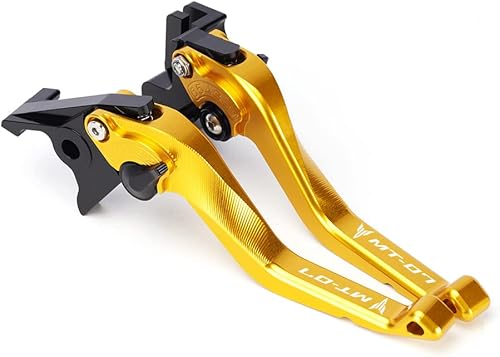 para Yamaha MT-07 FZ-07 2014-2022 motocicleta aluminio corto freno embrague palancas mt07 fz07 mt 07 fz 07 accesorios (oro)