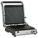 HOMCOM Kontaktgrill Elektrogrill für 4 Scheibe Sandwiches Toasts Steak Panini 2000W Tischgrill BBQ mit regelbarem Thermostat 180 Grad aufklappbar Aluminium Edelstahl Silber+Schwarz 36,6x35,7x16,2 cm