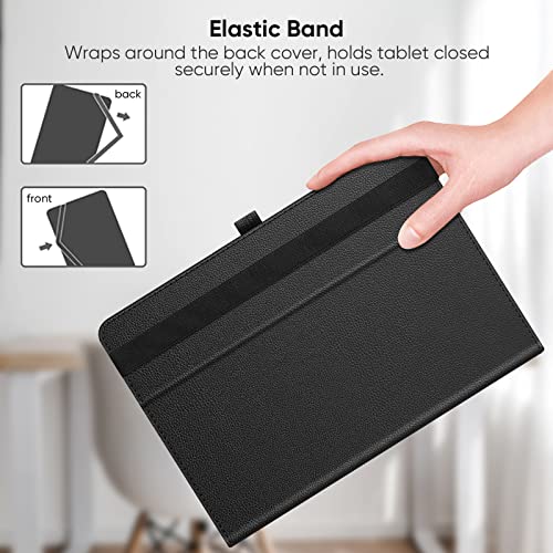 Fintie Universal Case For 9 10 10.1 Inch Tablet - [Hands Free] Multiple Angle Viewing Folio Smart Stand Protective Cover With Pocket For 9" - 10.9" Touchscreen Tablet (Black) #TOP5