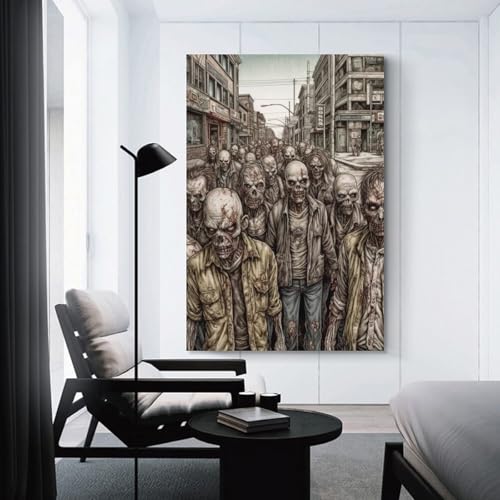 Toile gaming Zombie Outbreak, idée cadeau déco chambre ado