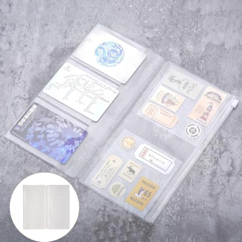 2 Pack Zipper Case & Kraft Card Holder Notebook Set – Travel Journal Accessories Kit for Standard 8 x 8.66 Inch Refillable Journals, Organizers & Scrapbooks - Image 5