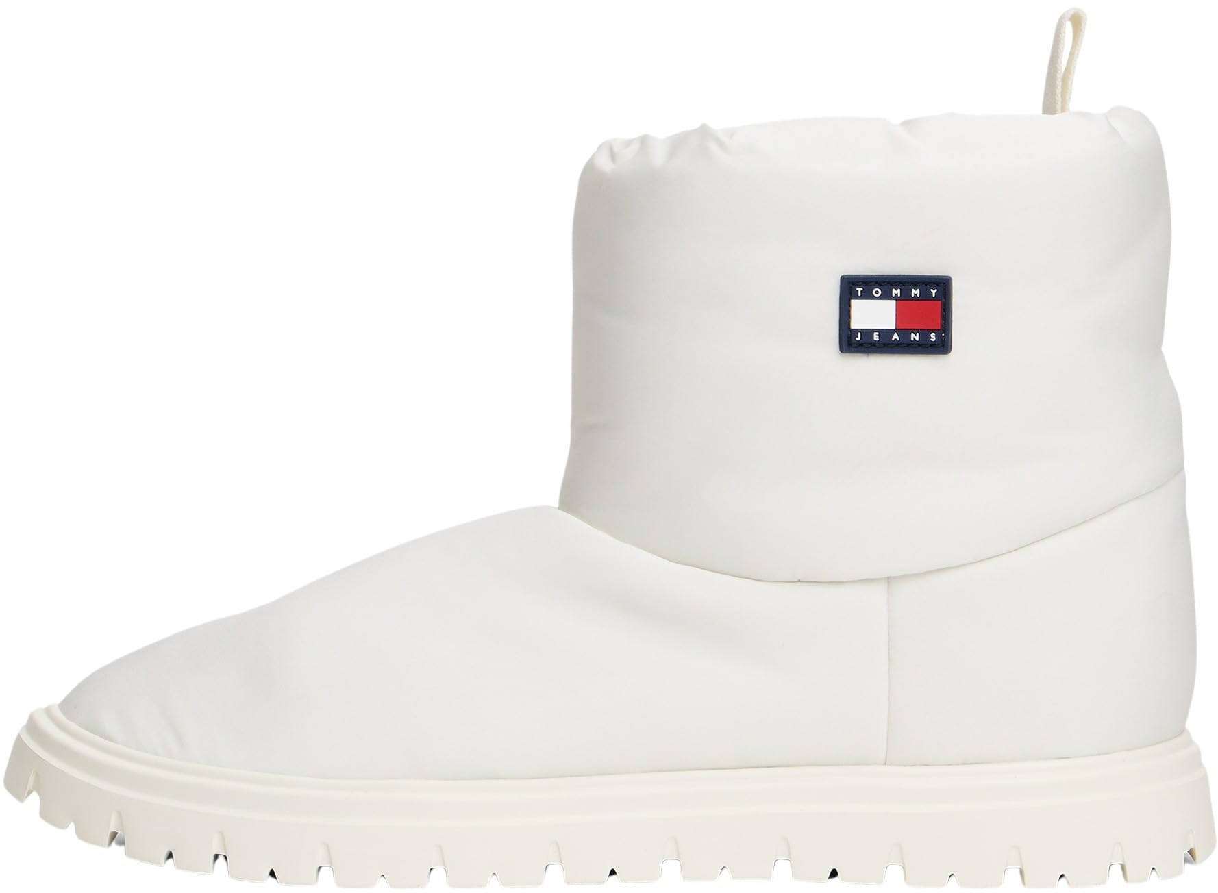 Tommy Jeans Women’s Lined Ankle Boots, Off-White (Ivory), 3.5