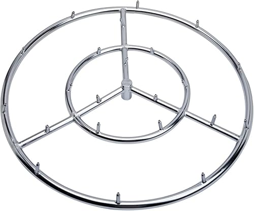GASPRO Anillo redondo para quemador de fogata de 24 pulgadas, anillo de quemador de chorro para fogata de gas natural o propano, acero inoxidable