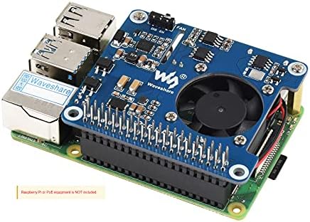 IBest POE HAT for Raspberry Pi 4B 3B+,802.3af/at-compliant,Power Over Ethernet HAT (C) Expansion Board for Raspberry Pi 3B+ 4B,with Cooling Fan and Heatsink