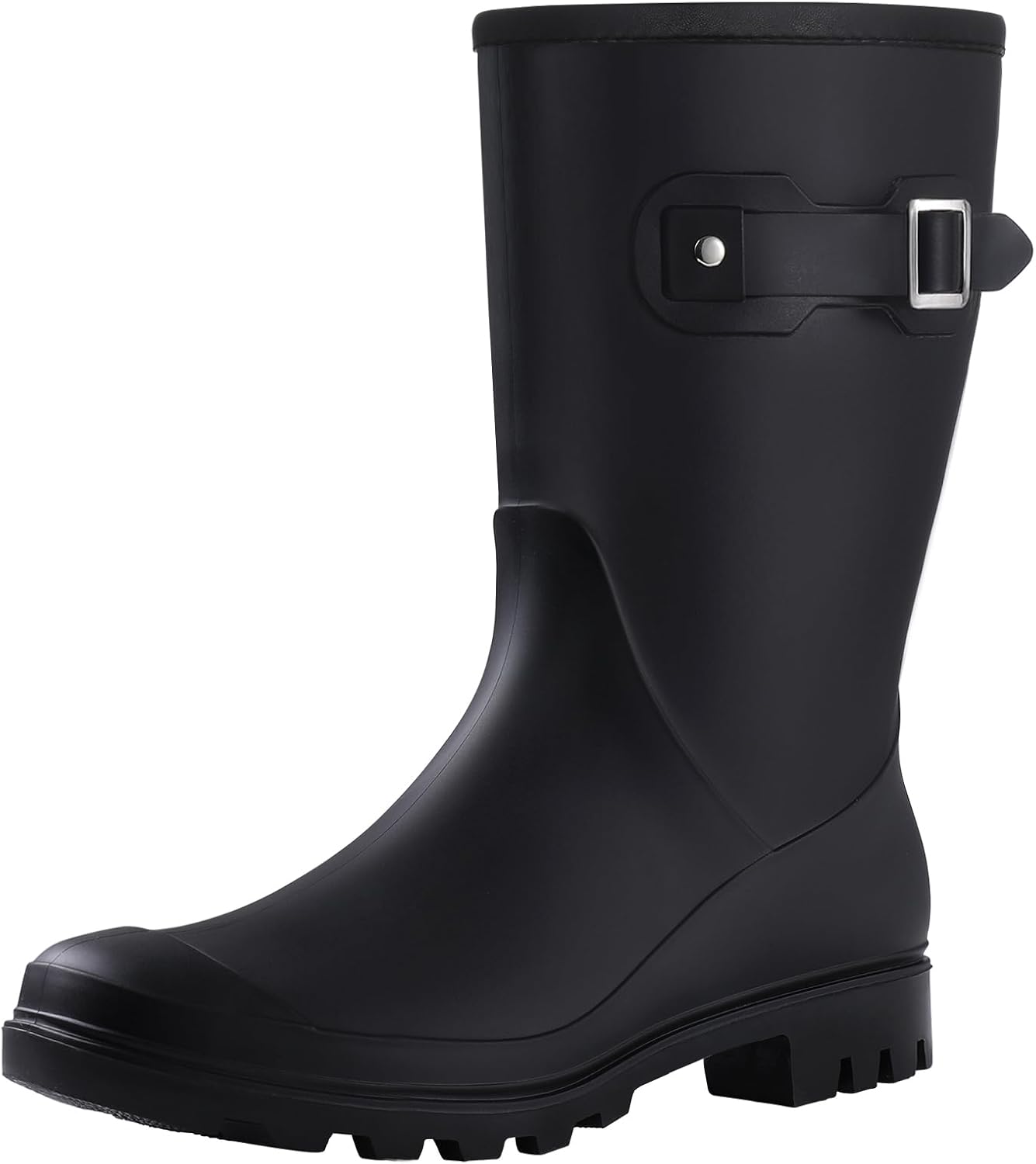 Evshine Women's Mid Calf Rain Boots Waterproof Garden Shoes