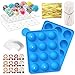 EUWBSSR 410 Pcs Cake Pop Maker Zestaw silikonowy ciasto Pop Forms 15-otworowy akrylowy uchwyt na lizaka Treat Sticks Bag i Twist Krawaty Naklejki Ciasto Pop Piec Forma do lizaka Candy Cake Czekolada