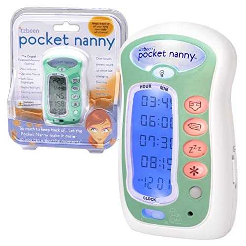 Image of Pocket Nanny - Baby Care Timer, Round The Clock Tracker Includes 4 Different Count up Reminders for Nursing Sleeping Changing & More to Check How Long It's Been- Soft Glow Nightlight for Babies, Kids