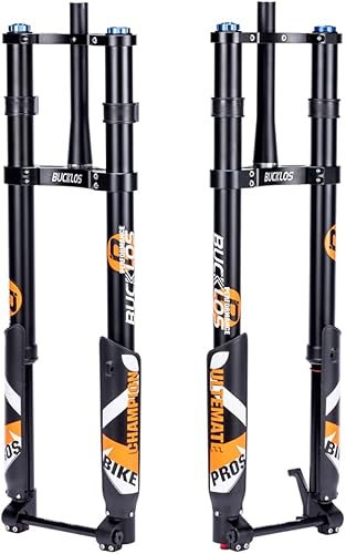 BUCKLOS Fat Tire 5.0 2026 pulgadas Air Electric Mountain Bike Horquilla de suspensión invertida, eje pasante de 0.591 x 5.906 in, 1407.087 in,
