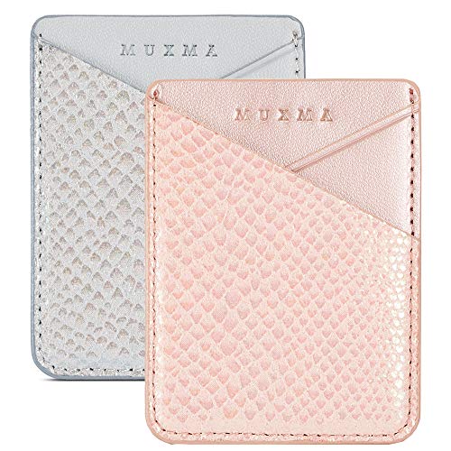 Cell Phone Wallet,Credit Card Holder For Back Of Phone Pocket 3M Adhesive Sticker Card Pouch Sleeve For Iphone/Samsung Galaxy/Sony/Android And Most Smartphones (Pink+Grey) #TOP6