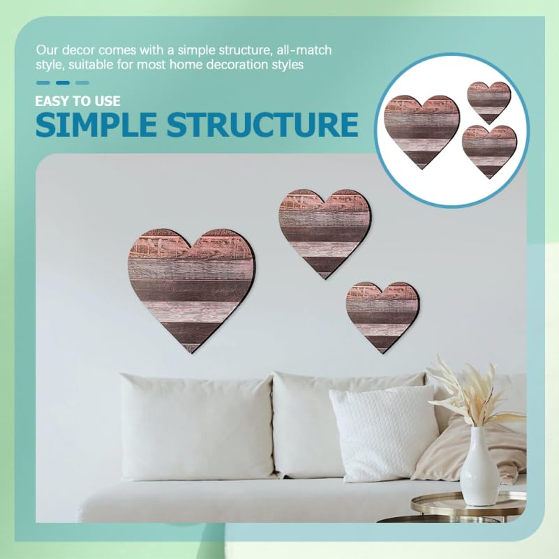 Décoration murale en bois cœur pour chambre à coucher chic - 7