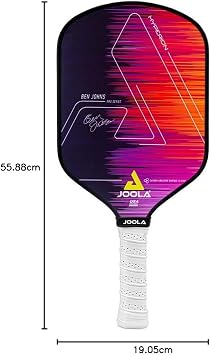 JOOLA Ben Johns Hyperion CAS Pickleball Paddle - Yüksek Kum ve Döndürme ile Karbon Aşınma Yüzeyi, Sure-Grip Uzatılmış Sap, Polipropilen Petek Çekirdekli Pickleball Paddle USAPA Onaylı
