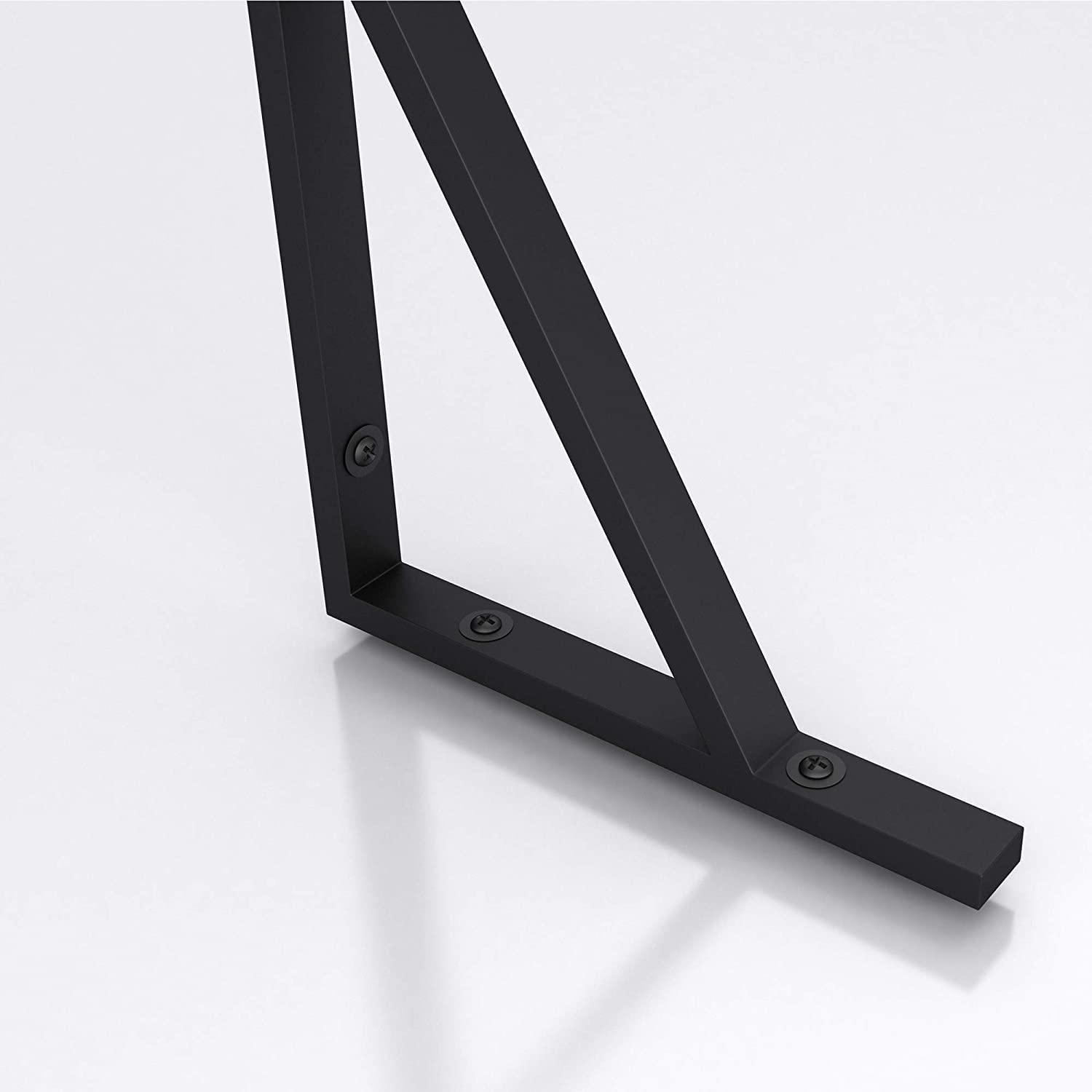 Mai & Mai Wandkonsole aus Edelstahl Regalhalterung Schwarz 250 x 450mm | Waschtischkonsole 2er Pack, Regalkonsolen Winkelträger für Wandregal WH02