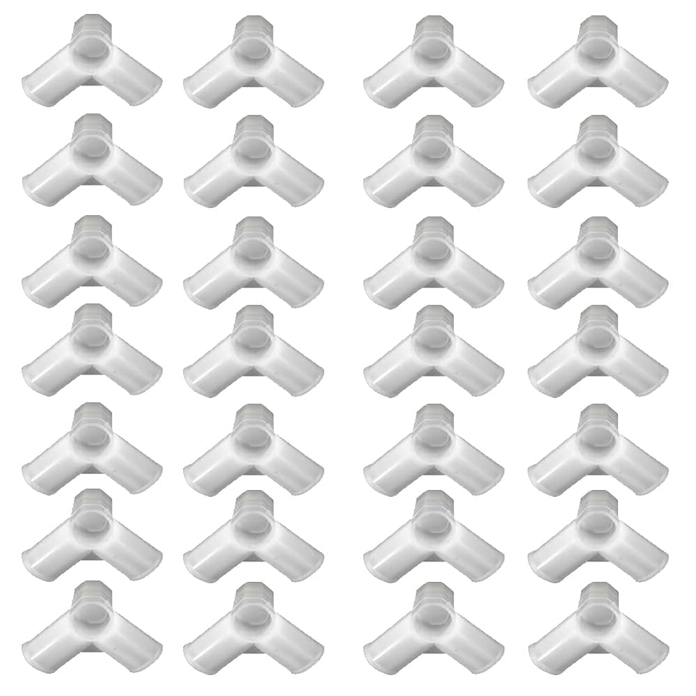 Plastic 3 Pole PP Connector, Inner Diameter 12.7 Mm Folding Cloth Shoe Rack And Wardrobe, White, Pack of 28-image-42