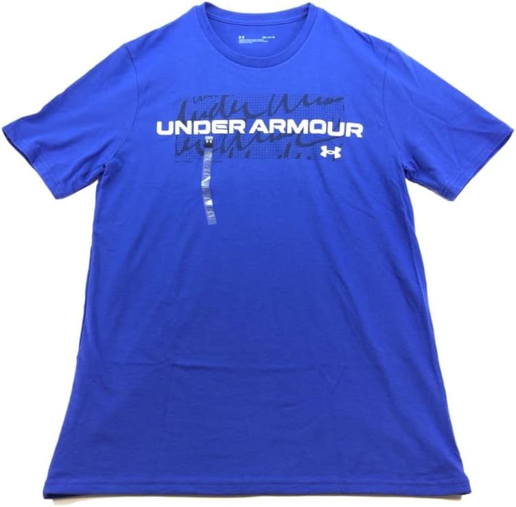Men's Wordscript SS Loose Blue Short-Sleeve T-Shirt (XL)
