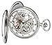 Produktbild JEAN JACOT Taschenuhr  Zeitloses Accessoire für KULTIVIERTE Herren  Vergoldetes, poliertes Gehäuse mit Doppelscharnier  Inklusive Kette (Gehäuse-Ø 53 x 16 mm)  C335323 (Silber)