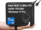 Intel NUC 9 Extreme Mini PC Gaming & Business Desktop Computer, Intel Core i7-9750H, 32GB RAM, 1TB PCIe SSD, Windows 11 Pro, Thunderbolt, Wi-Fi 6, Ethernet, 1 Year Warranty