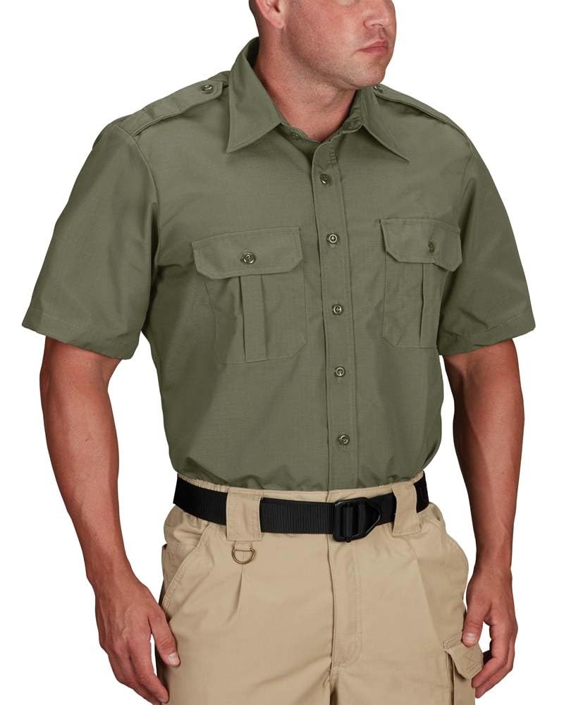Propper Tactical Dress Shirt - Short Sleeve, Olive, Large