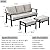 HOOOWOOO Outdoor Patio Seating Furniture Set with 3-Seat Modern Outdoor Wicker Bistro Set Sofa Ottoman Outdoor Couch for All Weather,Beige Cushions