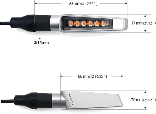 Miniatura 7 de KOPPANG Luces indicadoras de motocicleta que fluyen luces LED intermitentes para Yamaha FZ8 mt07 FZ6 Fz09 FZ07MT07 VMAX para Daytona 675 para Vstrom