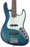 MetroLine 21-fret Vintage J/J Bass, Red Alder Body, 4-string - Bora Blueburst Transparent Satin