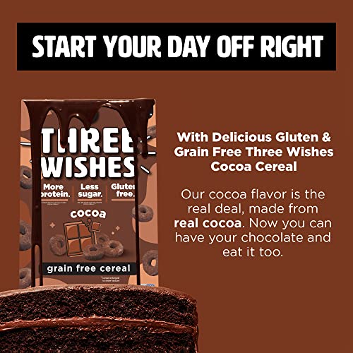 Protein And Gluten-Free Breakfast Cereal By Three Wishes - Cocoa, 6 Pack - High Protein And Low Sugar Snack - Vegan, Kosher, Grain-Free And Dairy-Free - Non-Gmo #TOP2