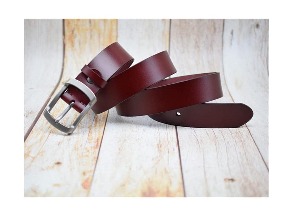 Ceinture 100% Cuir de Vache pour Homme Boucle ardillon Ceinture de Pantalon élargie réversible pour Le Travail et Les Affaires 3.8cm Largeur Ceinture 100% Cuir
