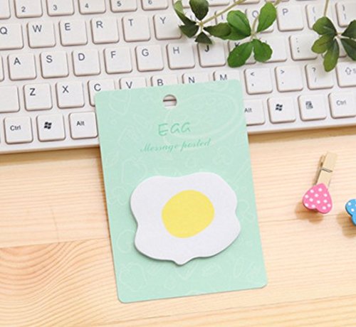 SHANF - Bloc de notas cuadrado con diseño de notas adhesivas en forma de comida para notas, color verde 12.5x8.8cm