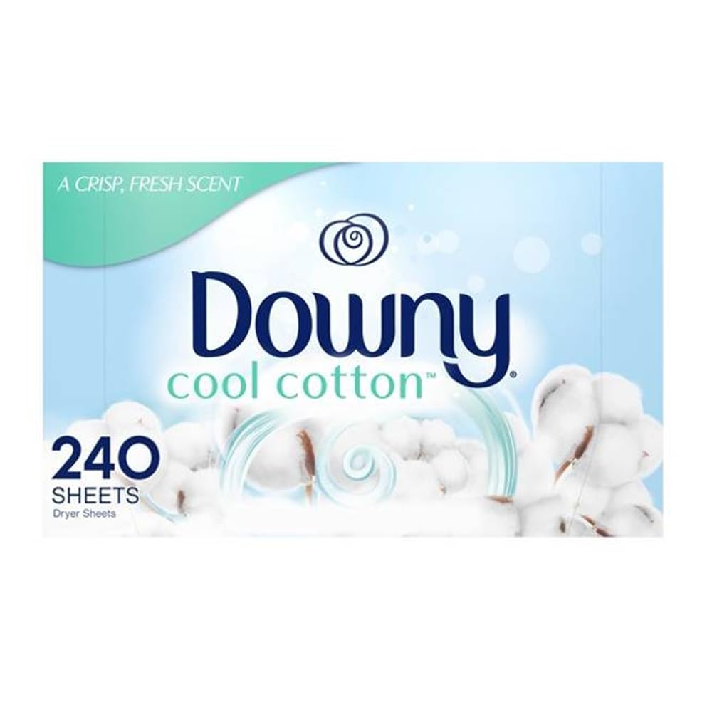 DownyDryer Sheets Laundry Fabric Softener, Cool Cotton, 240 Count
