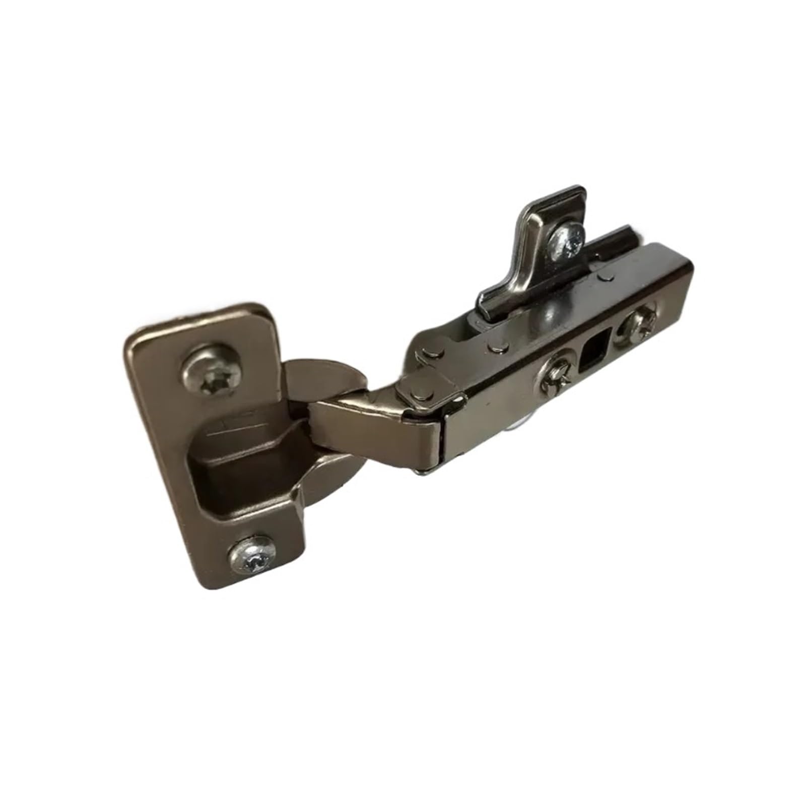 Sensumepb 8Pcs Damper Hardware Furniture Hinge, Straight Arm Full Coverage Door Hinge With Automatic Adjustment And Buffer(8Pcs)