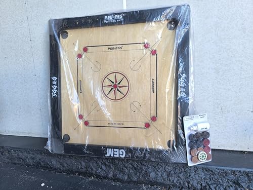 Generic Pee-ess Carrom Board, 69cm x 69cm, 2-4 Players, All Ages