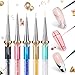 Beetles Gel Polish Nail Art Liner Brushes 5Pcs Painting Art Design Pen Set Diamond Application Rhinestone Handle Dotting Drawing Sizes 5 7 9 11 20mm Nail Design Gift for Women