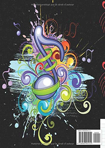 Cahier de Musique 21x29,7 48 pages: Cahier de musique avec portée et grands carreaux, cahier de musi
